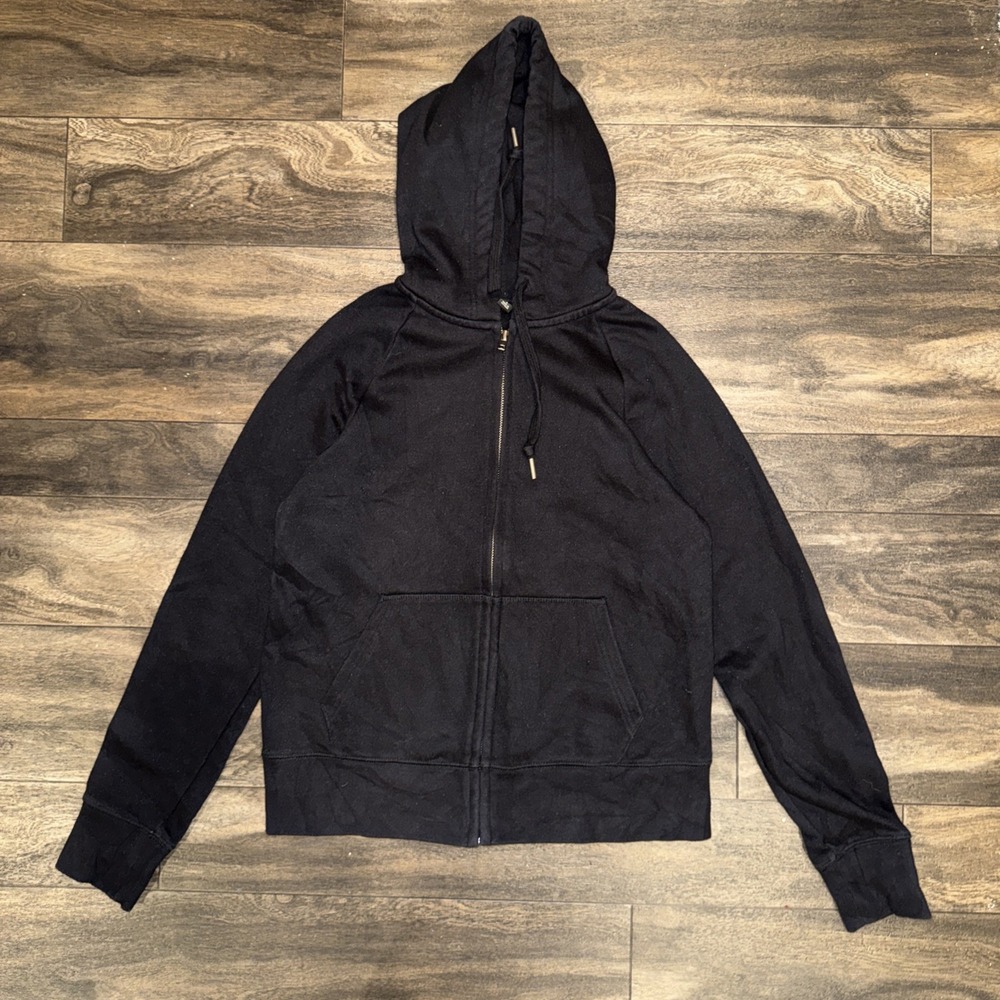 Uniqlo Fleece Full-Zip Hooded Jacket Sweatshirt Men's Size S Black Athletic Wear